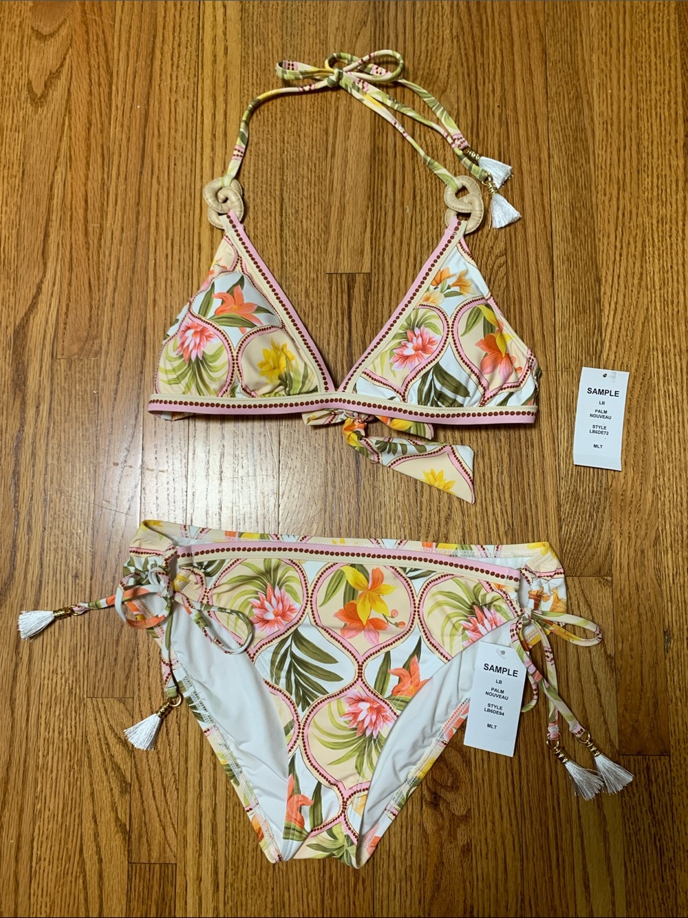 La Blanca swimsuit - palm noveau triangle bikini set bathing suit, size 6